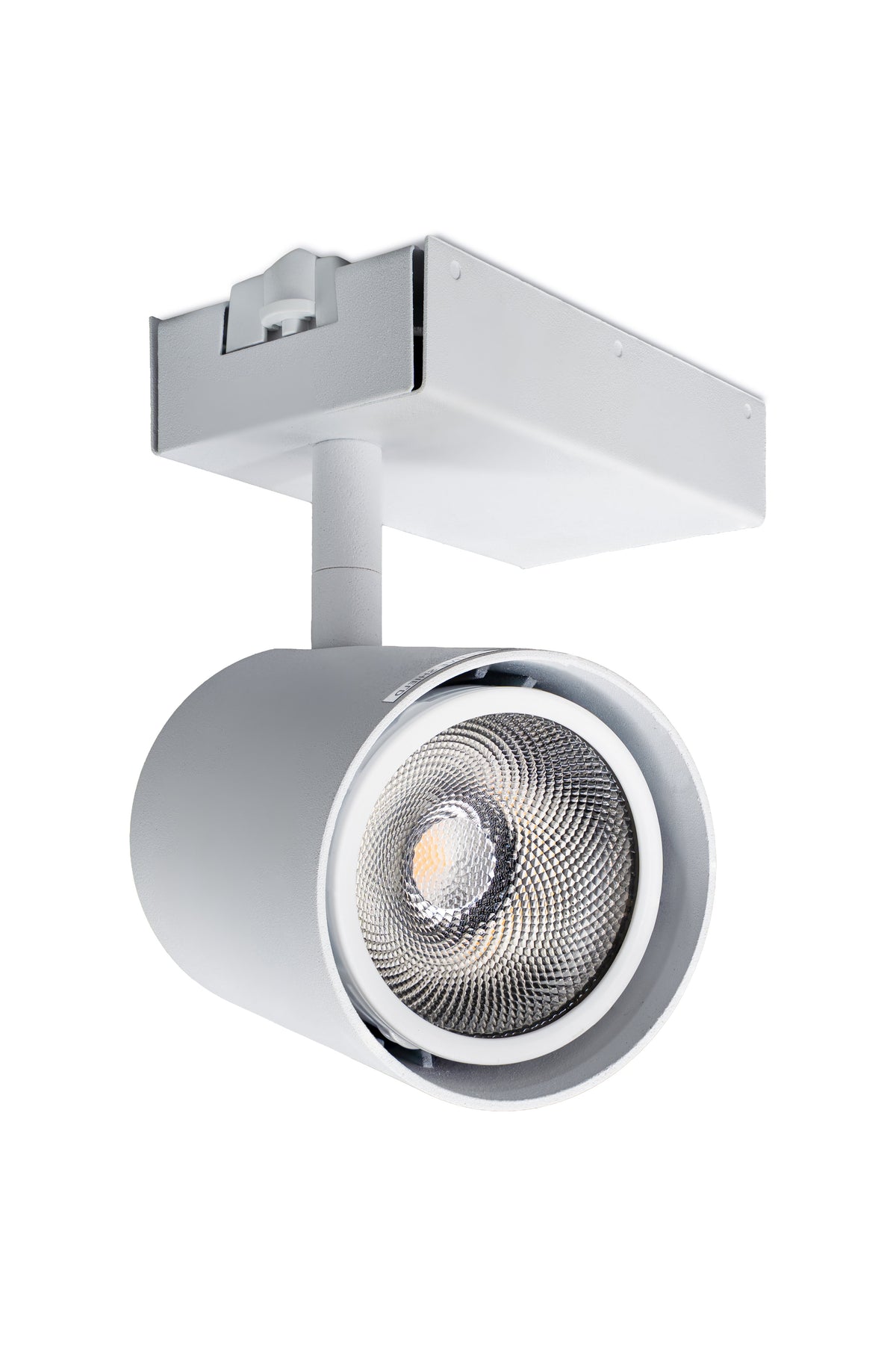 White spotlight on a white background