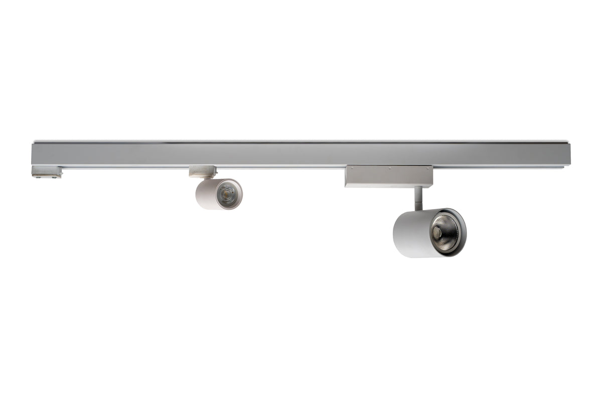 Light fixture with three cylindrical lights on a white background
