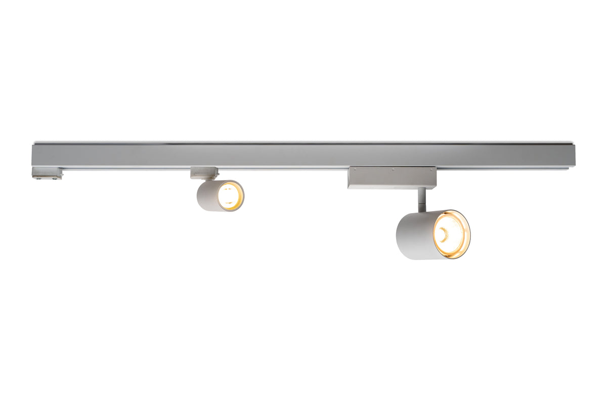 Modern ceiling light fixture with three cylindrical lights on a white background