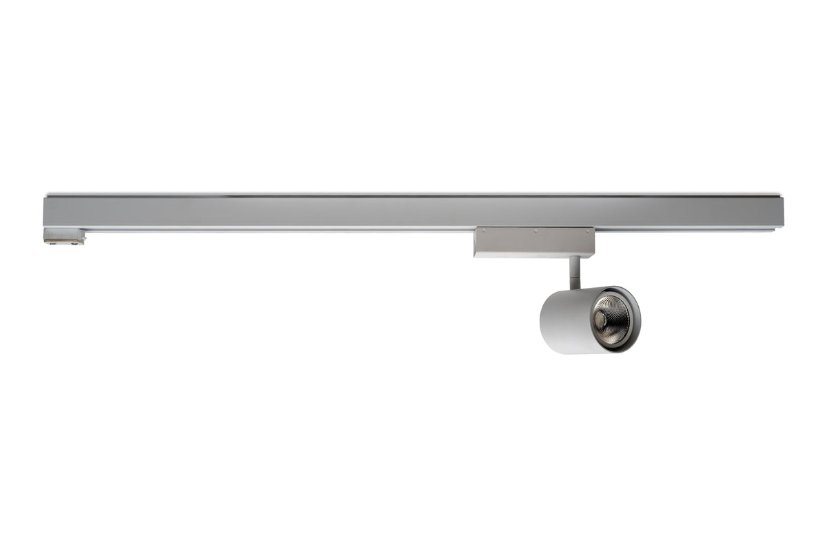 Light fixture with a cylindrical lamp on a white background
